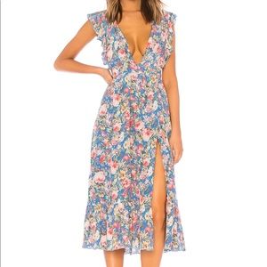 Mistwood Dress in Blue Multi by MAJORELLE